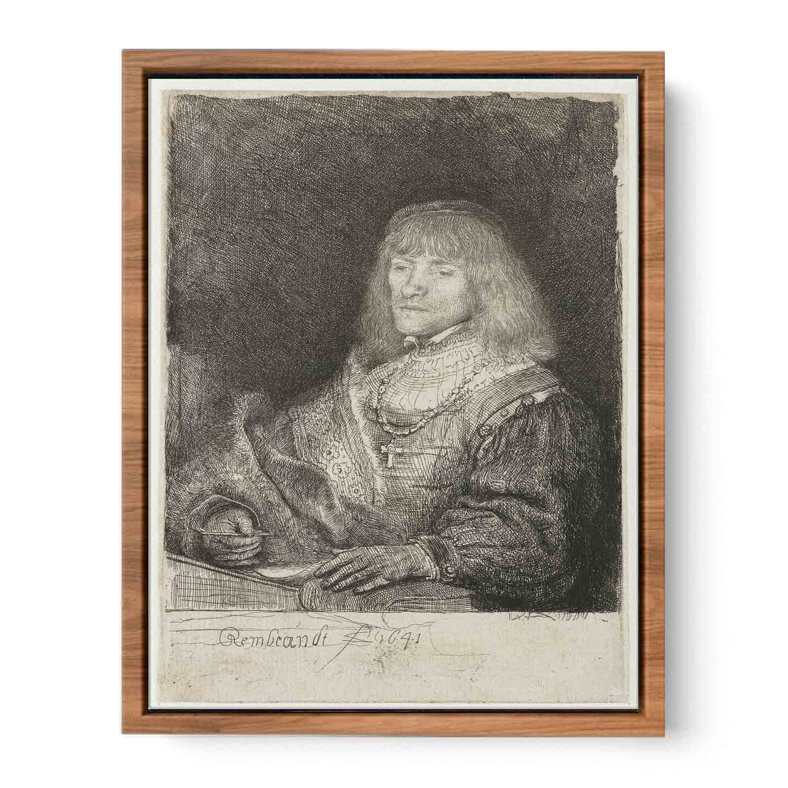 Man at a desk wearing a cross and chain 2 Painting