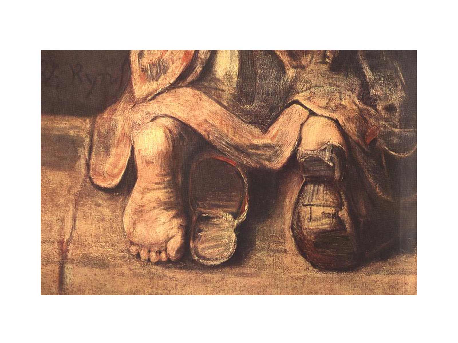 The Return of the Prodigal Son (detail -4) c. 1669 Painting