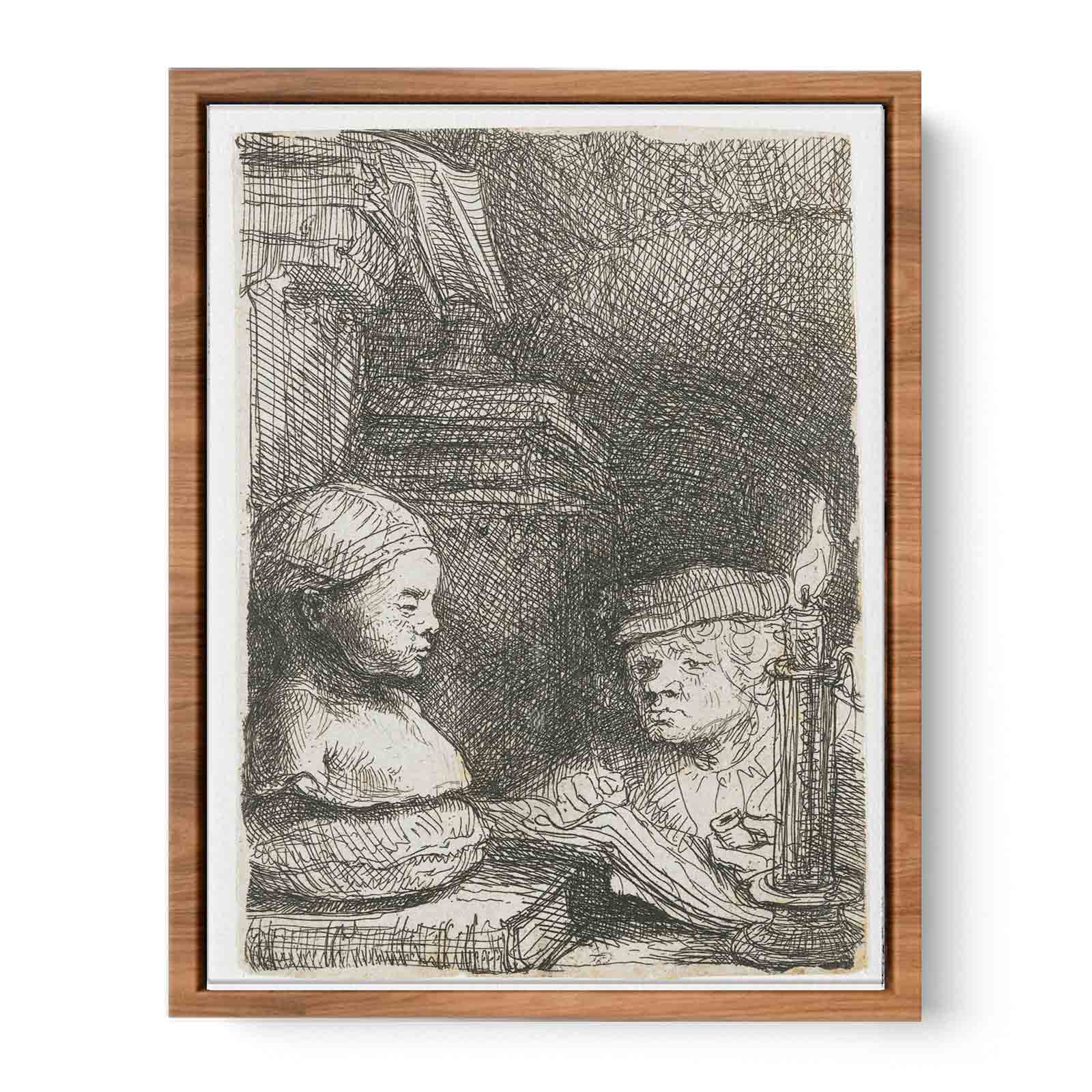 Man Drawing From A Cast Painting