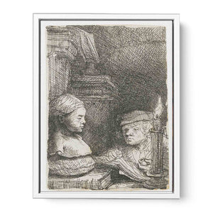 Man Drawing From A Cast Painting