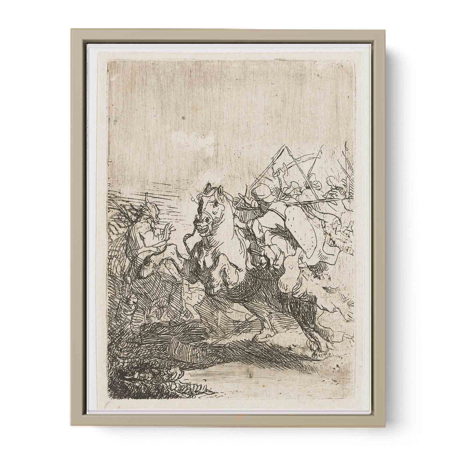 A Cavalry Fight Painting