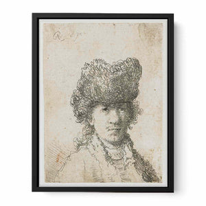 Self Portrait In A Fur Cap Painting