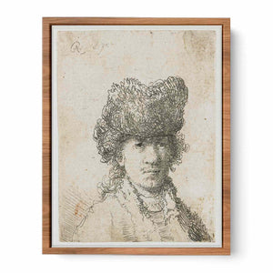 Self Portrait In A Fur Cap Painting
