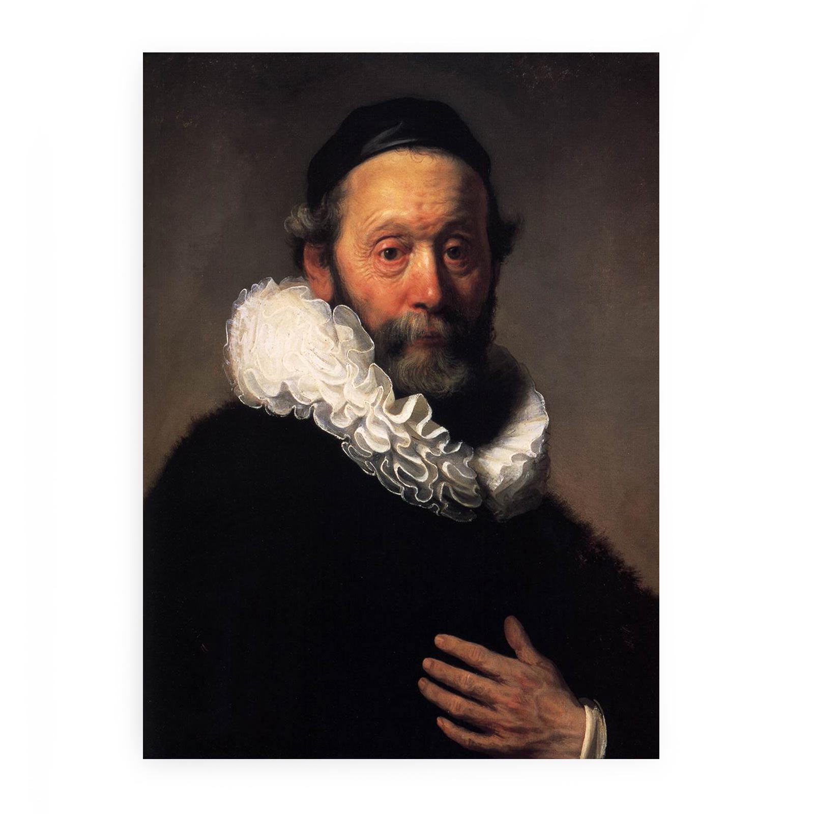 Portrait of Johannes Wtenbogaert (detail) Painting