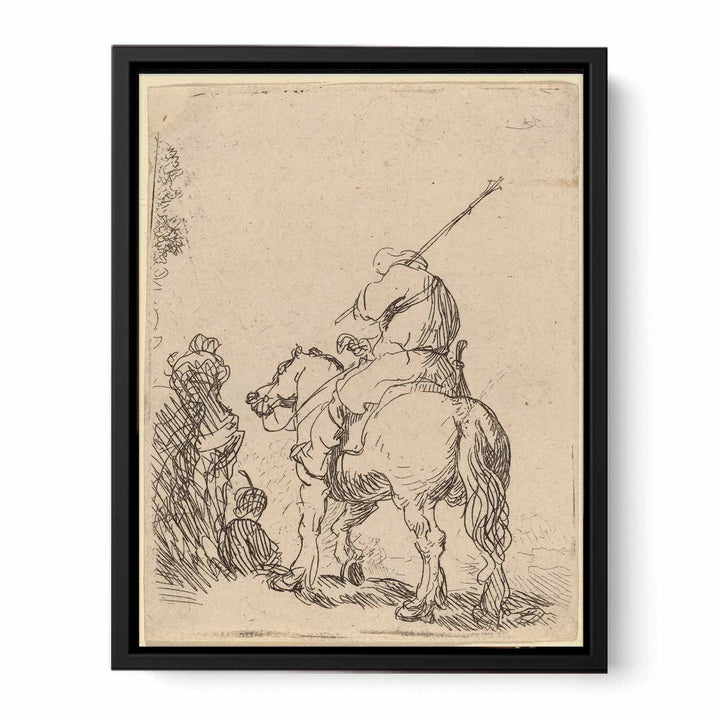 A Turbaned Soldier on Horseback Painting