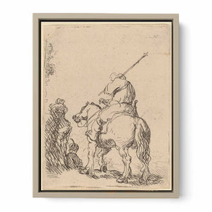 A Turbaned Soldier on Horseback Painting