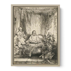 Christ at Emmaus Large plate Painting