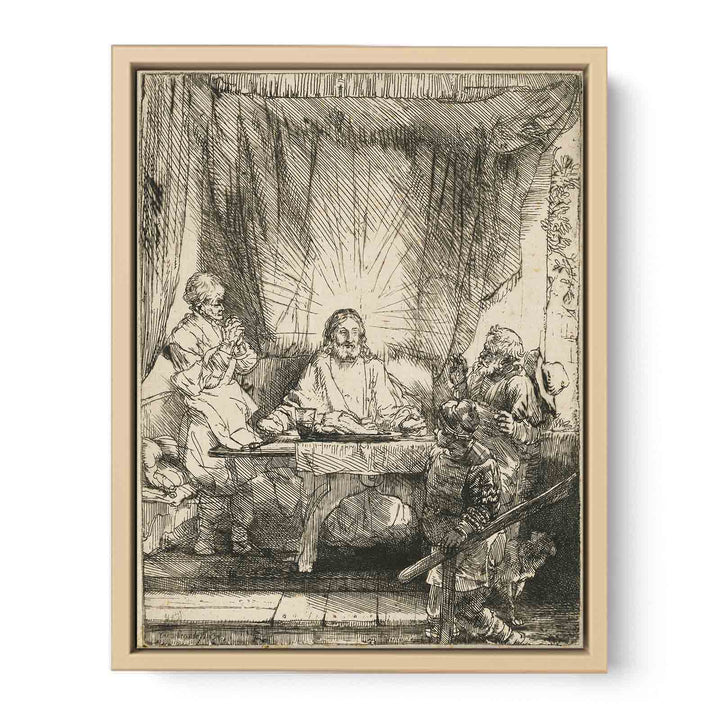 Christ at Emmaus Large plate Painting