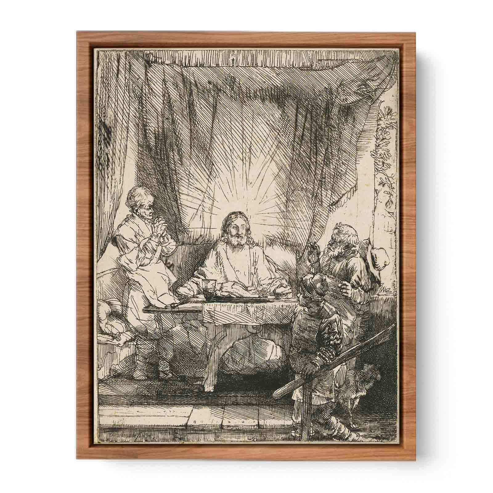 Christ at Emmaus Large plate Painting