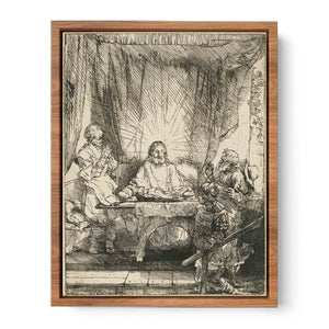 Christ at Emmaus Large plate Painting