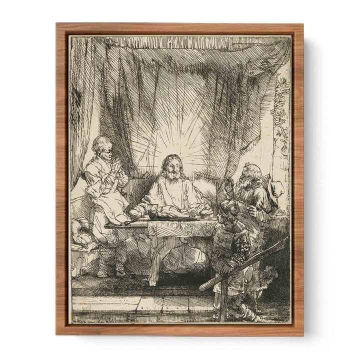 Christ at Emmaus Large plate Painting