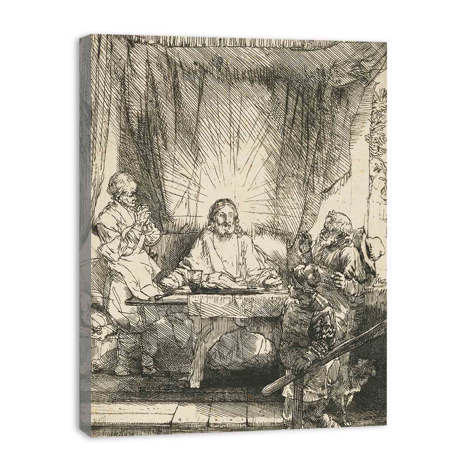 Christ at Emmaus Large plate Painting