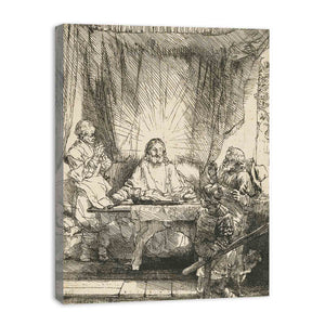 Christ at Emmaus Large plate Painting