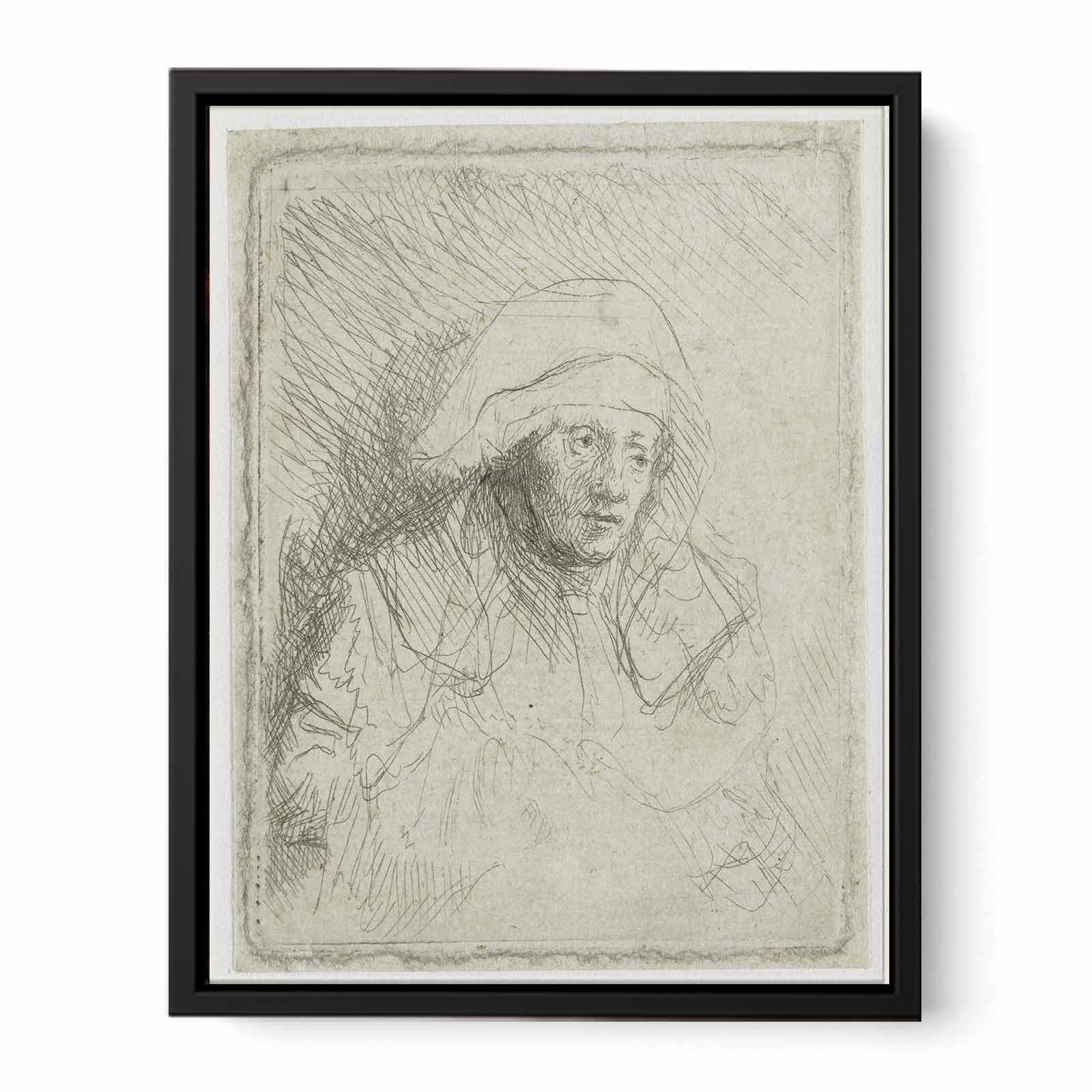 Sick Woman With A Large White Headdress
 Painting