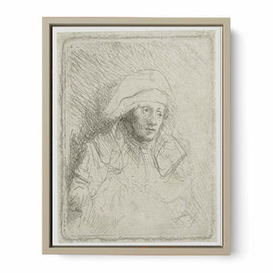 Sick Woman With A Large White Headdress
 Painting