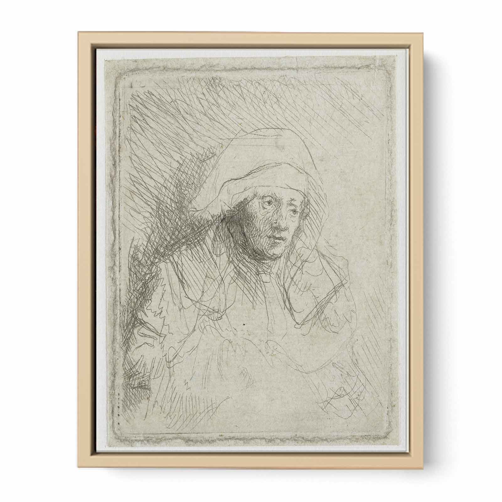 Sick Woman With A Large White Headdress
 Painting