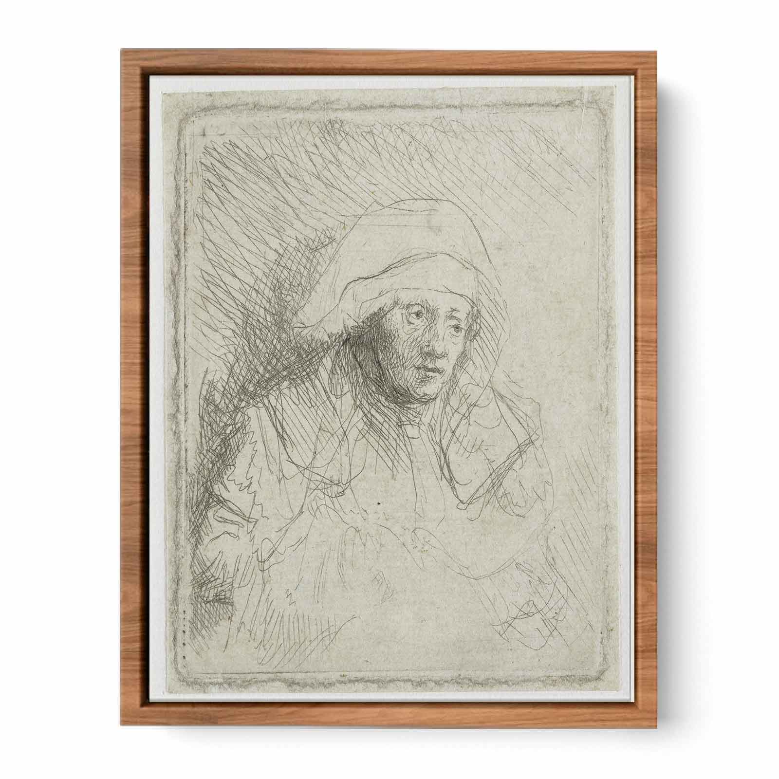 Sick Woman With A Large White Headdress
 Painting