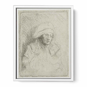 Sick Woman With A Large White Headdress
 Painting