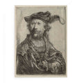 Self portrait in a velvet cap with plume Painting