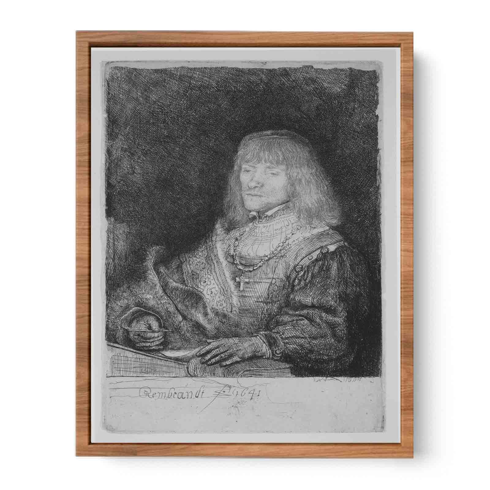 Man At A Desk Wearing A Cross And Chain Painting