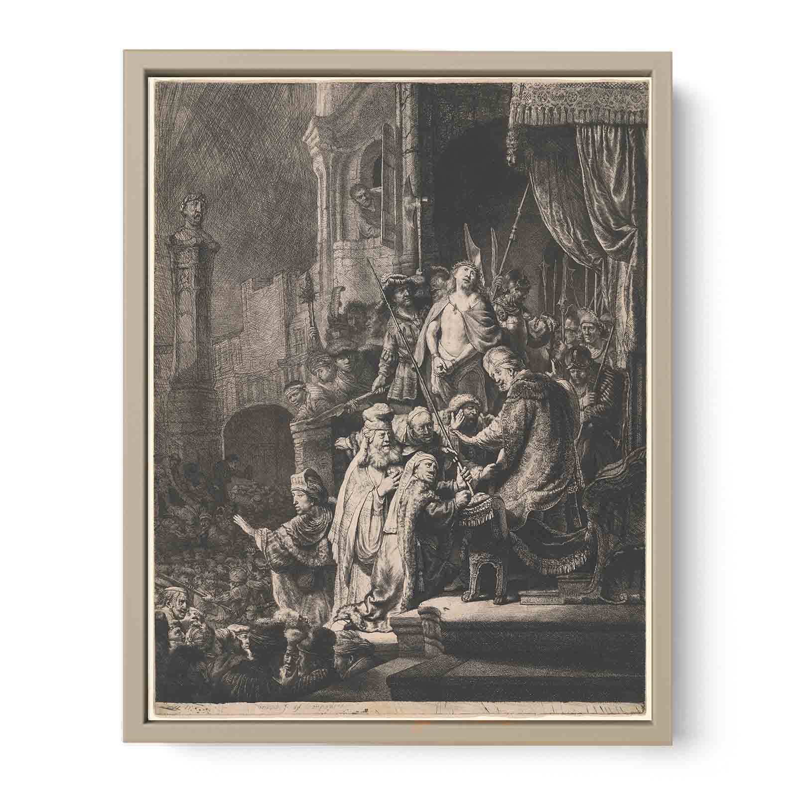 Christ Before Pilate Large Plate Painting