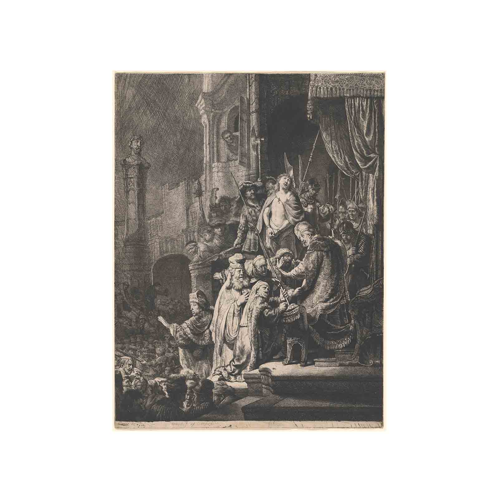 Christ Before Pilate Large Plate Painting