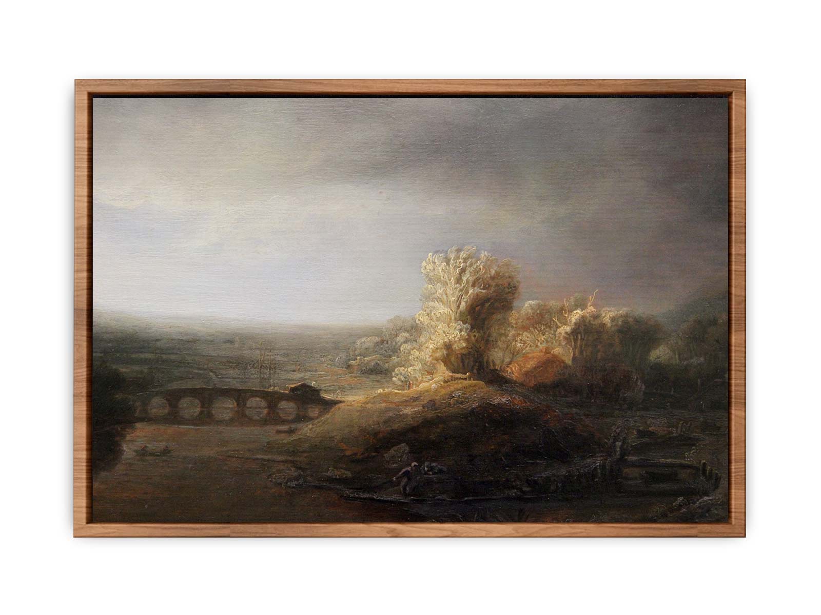 Landscape with a Long Arched Bridge 2 Painting