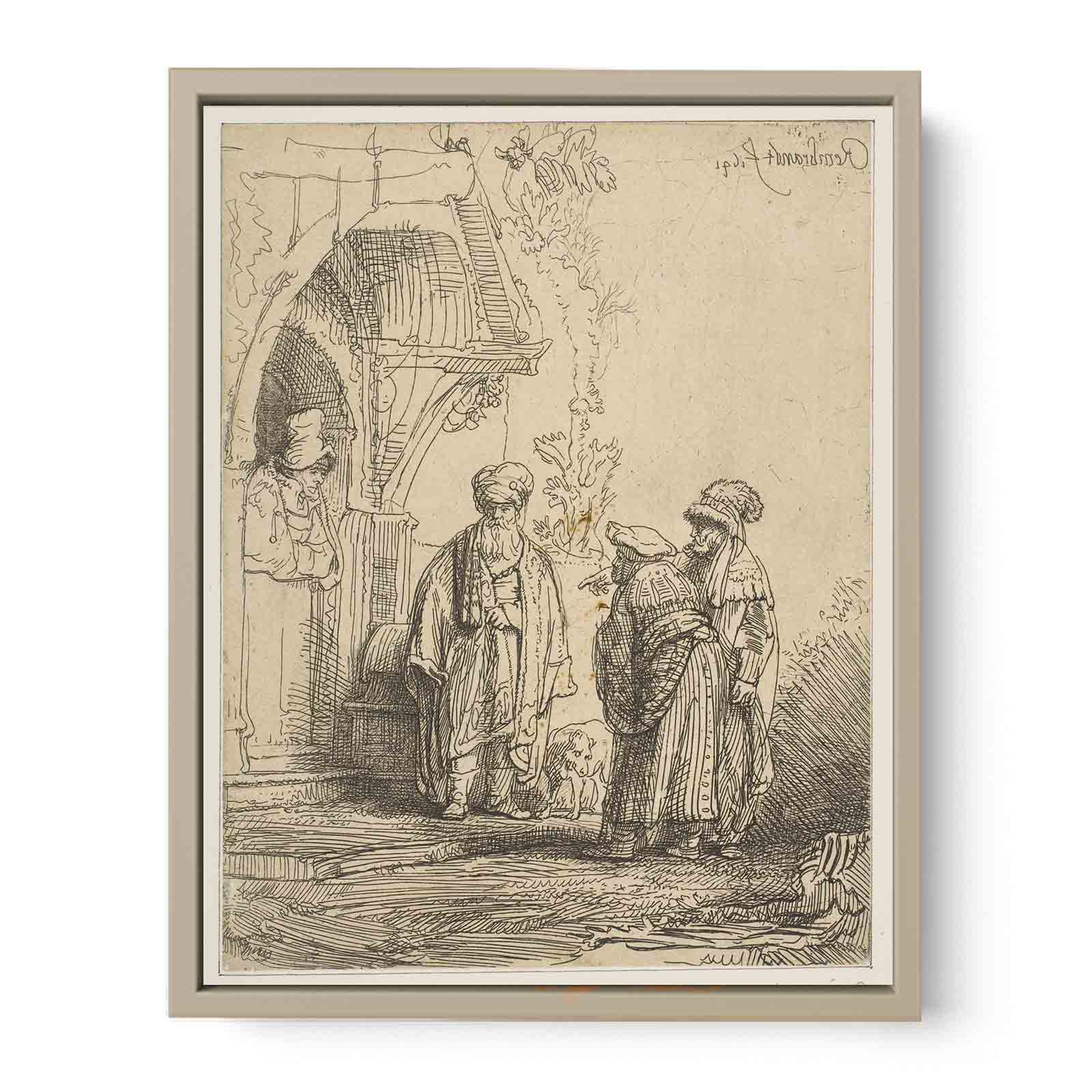 Three oriental figures Painting