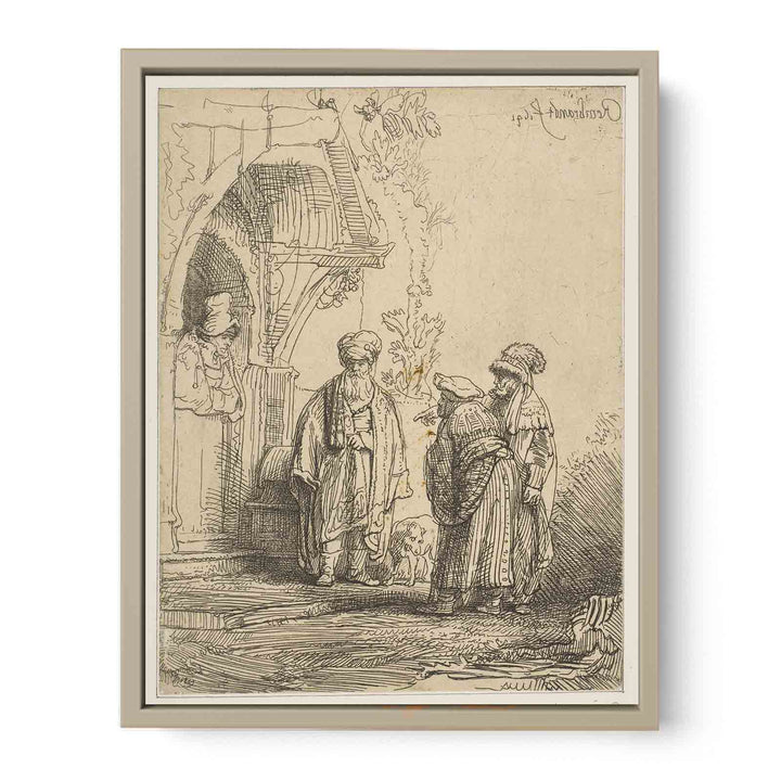 Three oriental figures Painting