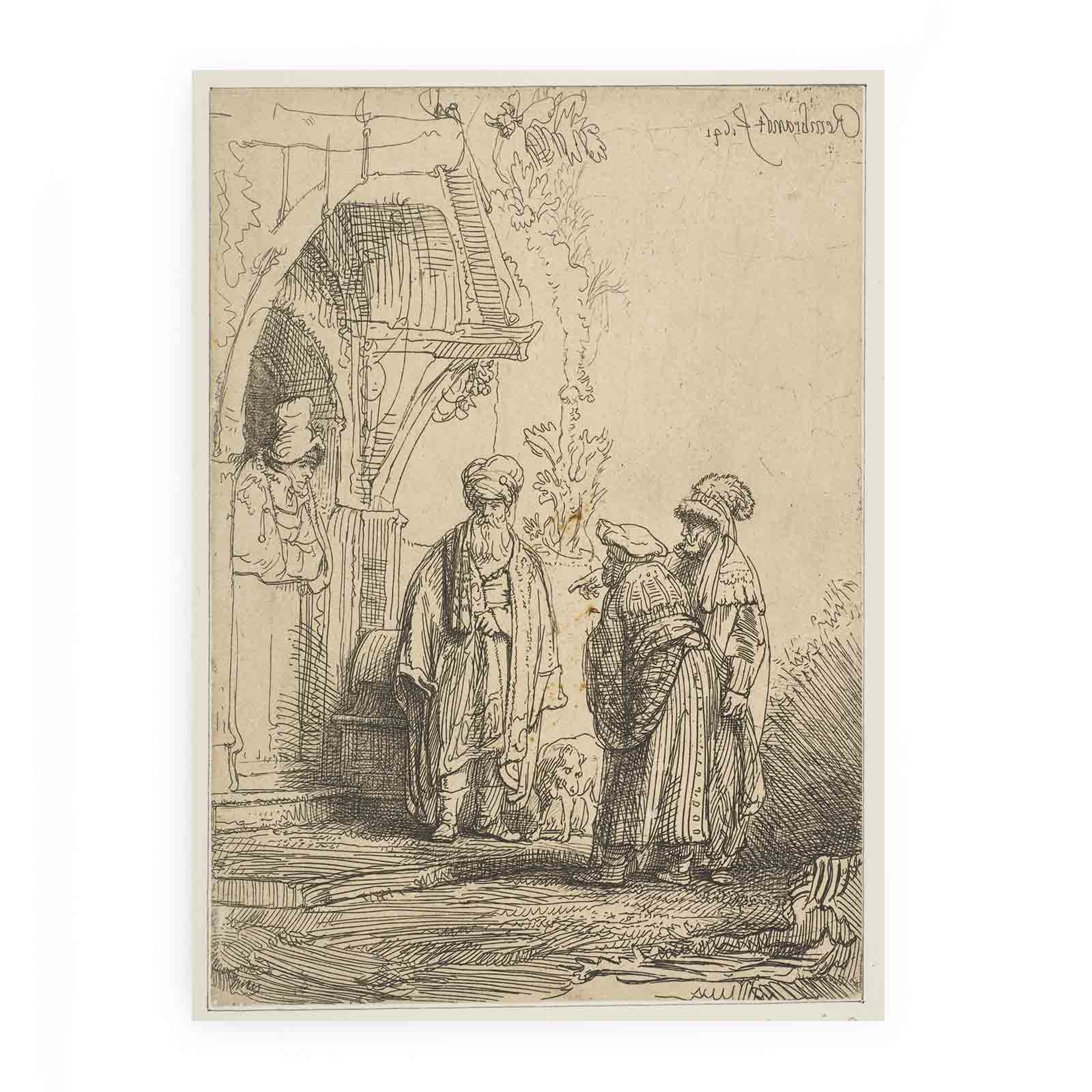 Three oriental figures Painting