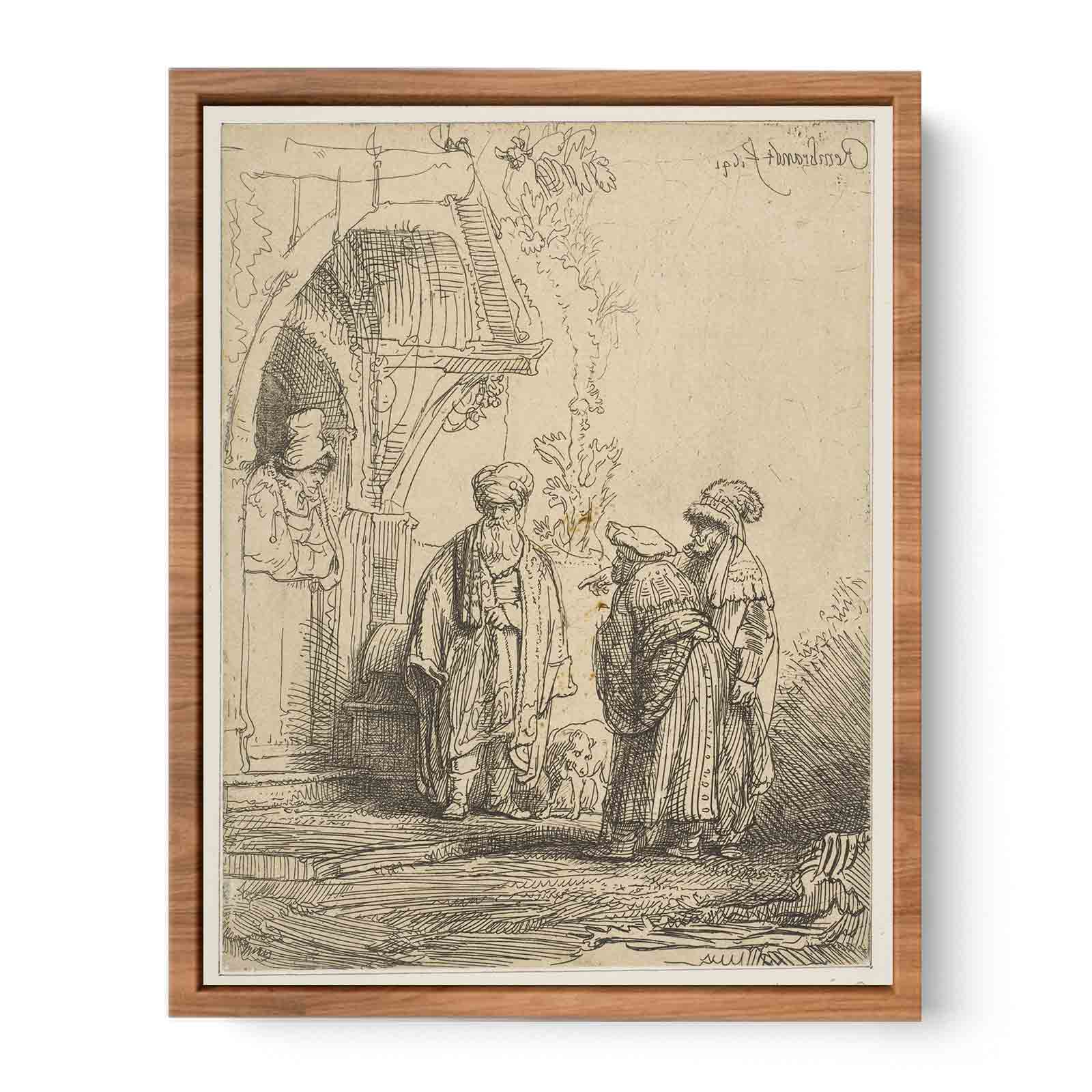 Three oriental figures Painting