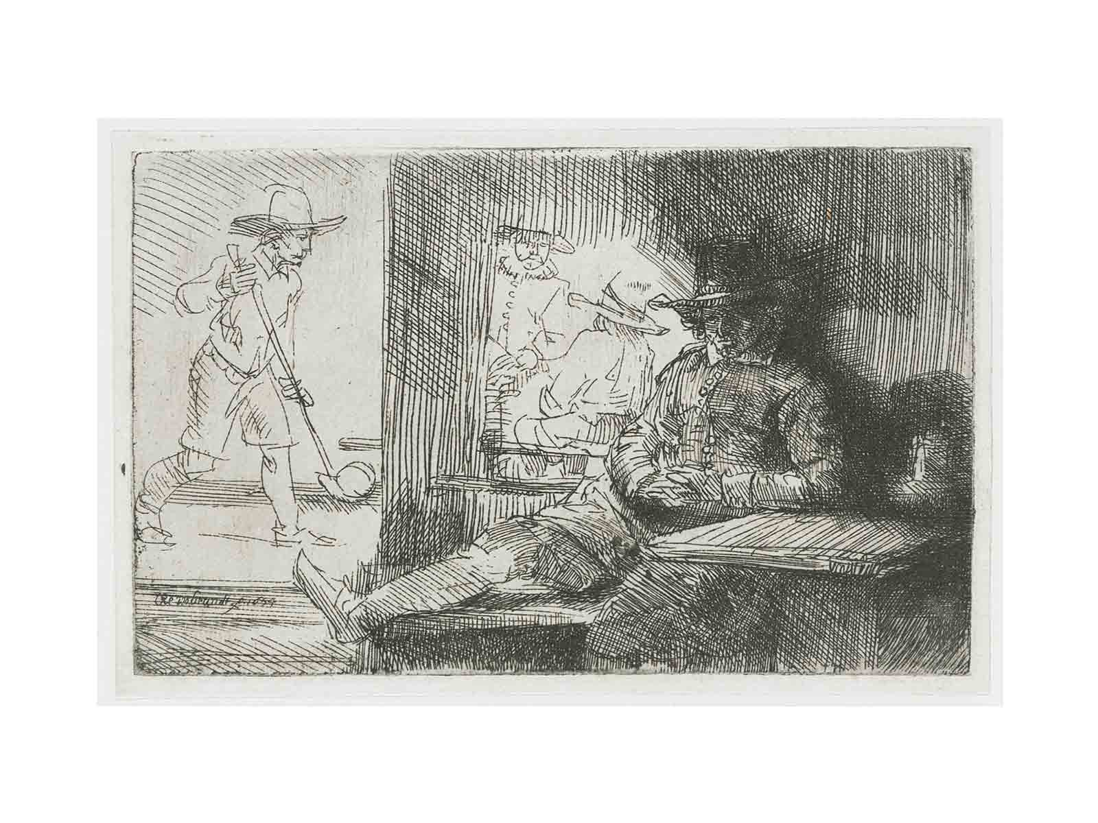 The Golf Player Painting