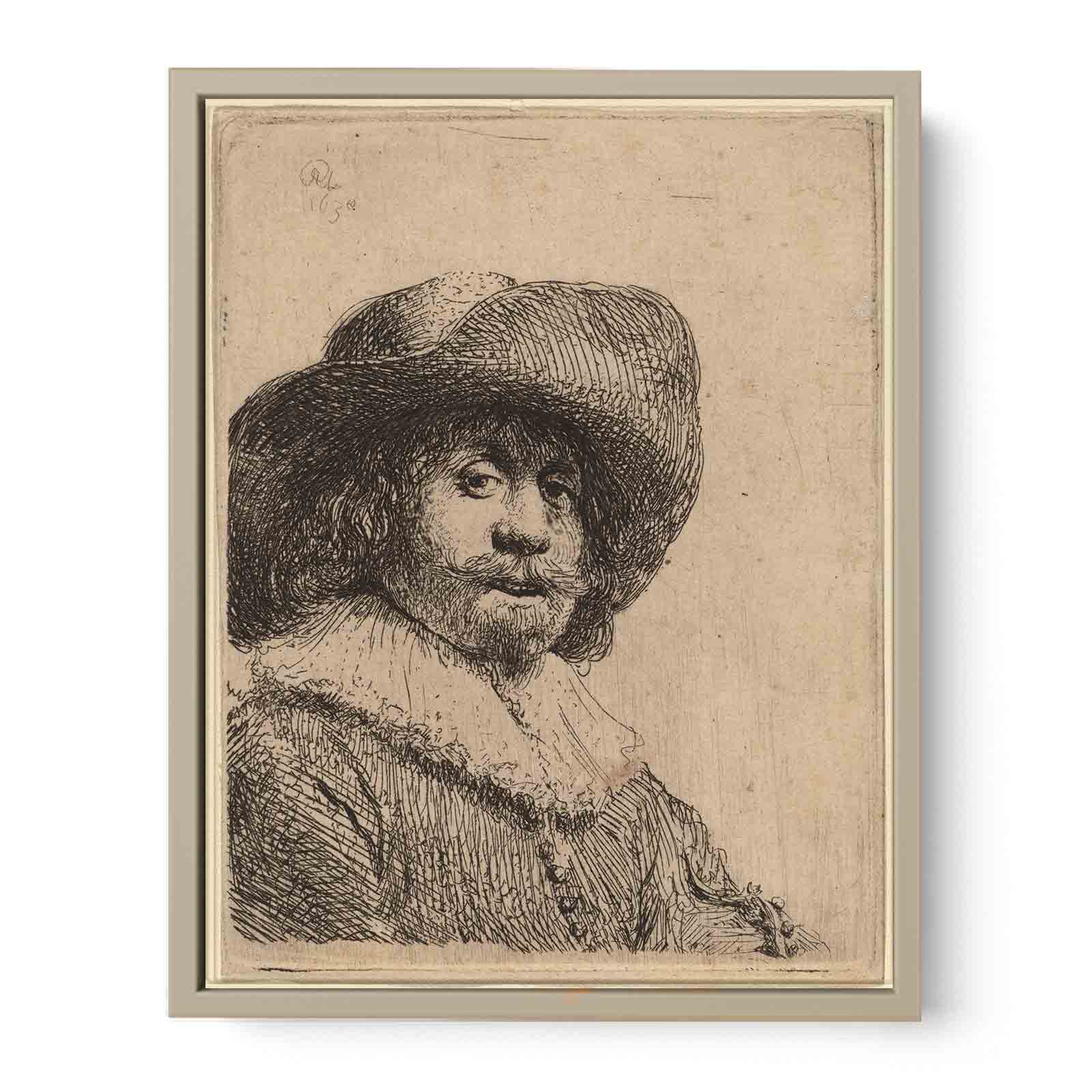 A Man in a broad-brimmed Hat Painting