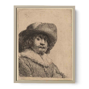 A Man in a broad-brimmed Hat Painting