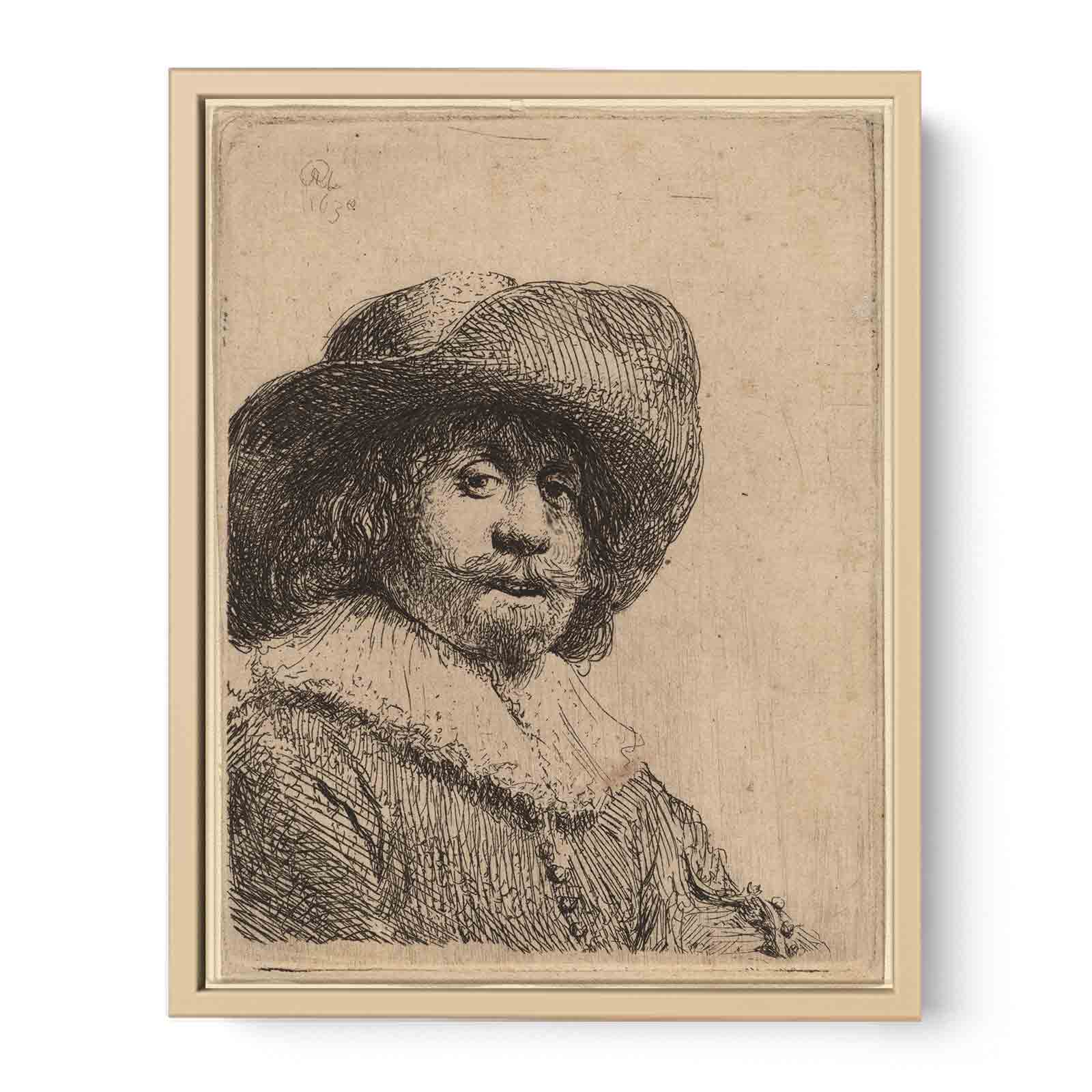 A Man in a broad-brimmed Hat Painting