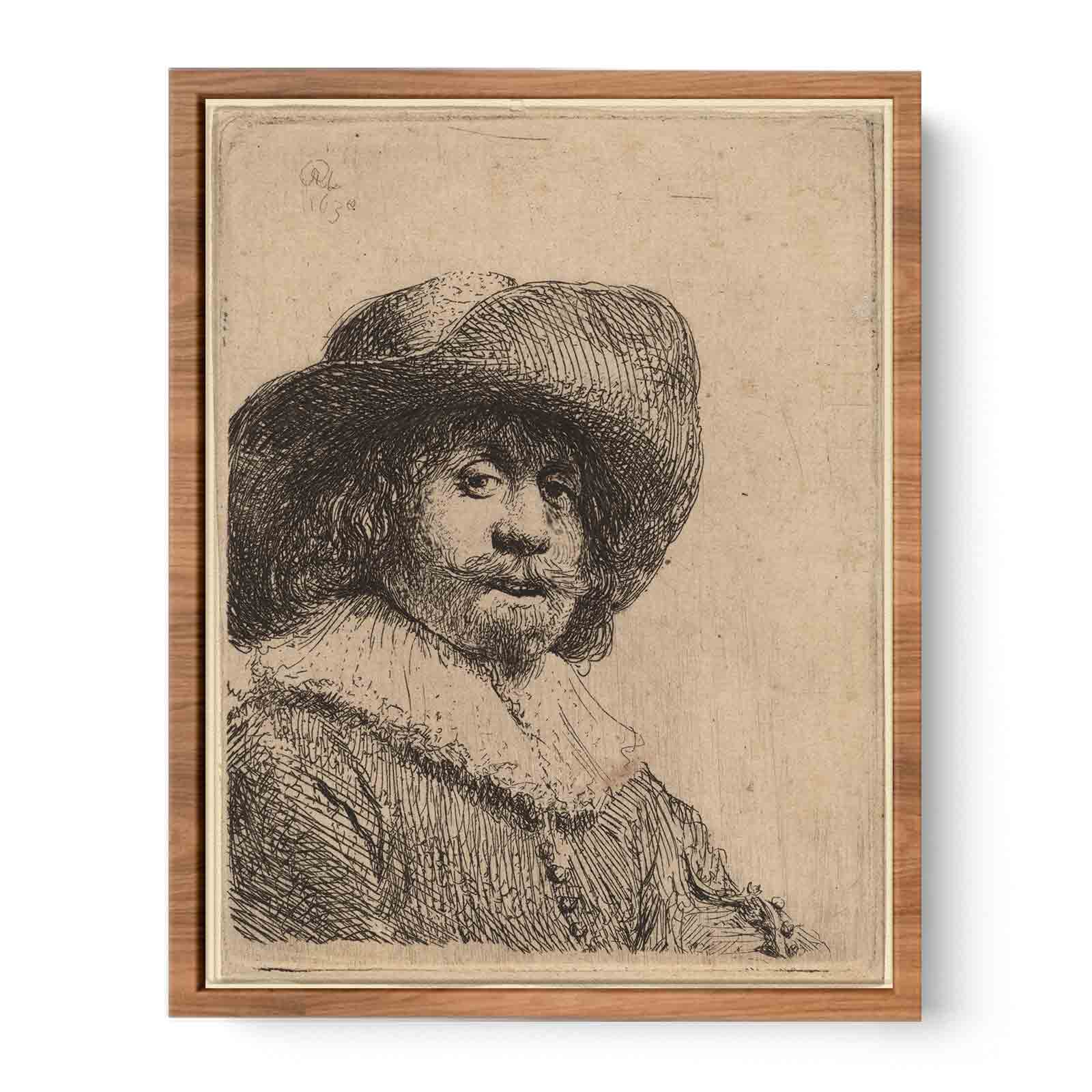 A Man in a broad-brimmed Hat Painting