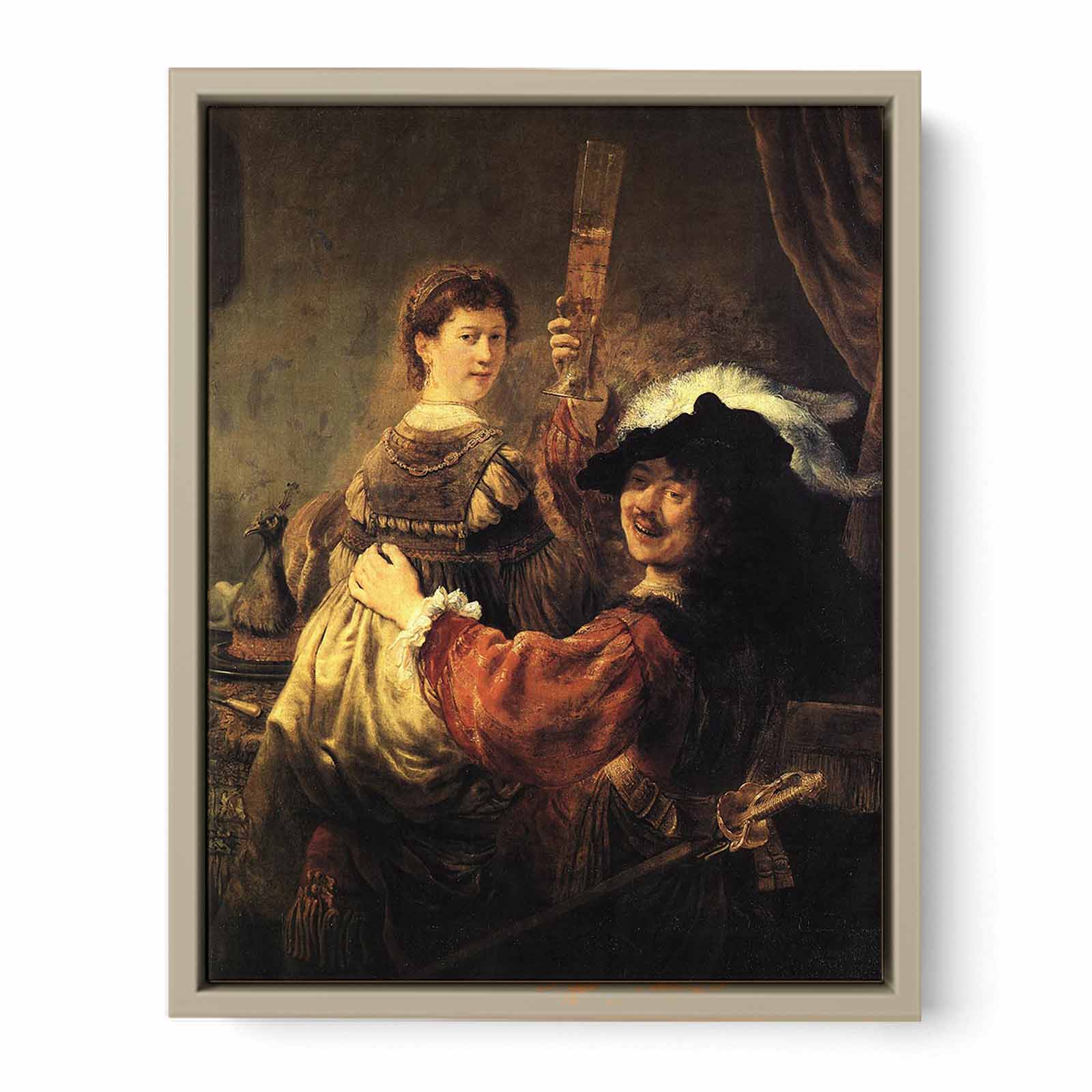 Rembrandt and Saskia in the Scene of the Prodigal Son in the Tavern c. 1635 Painting