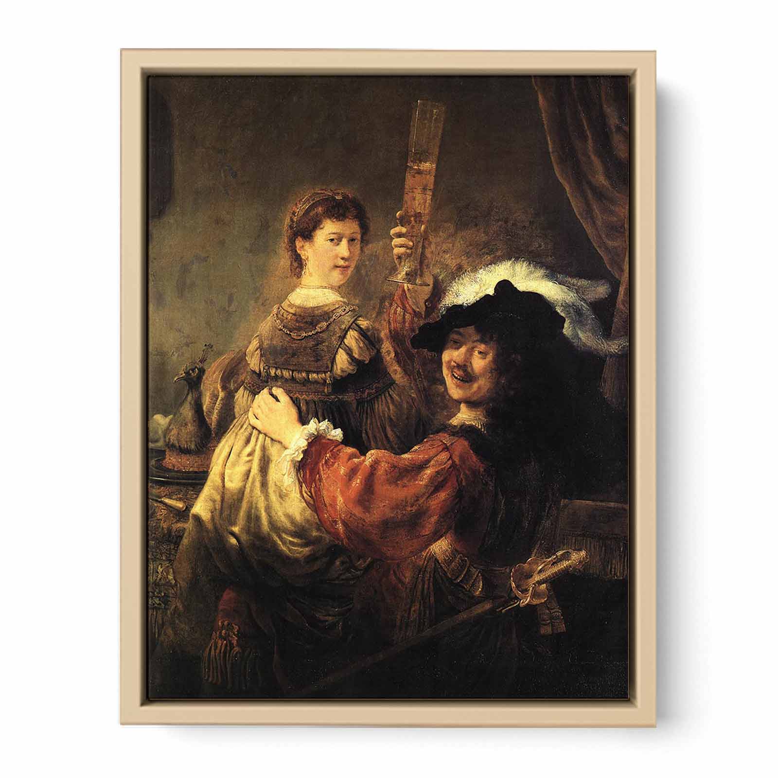 Rembrandt and Saskia in the Scene of the Prodigal Son in the Tavern c. 1635 Painting