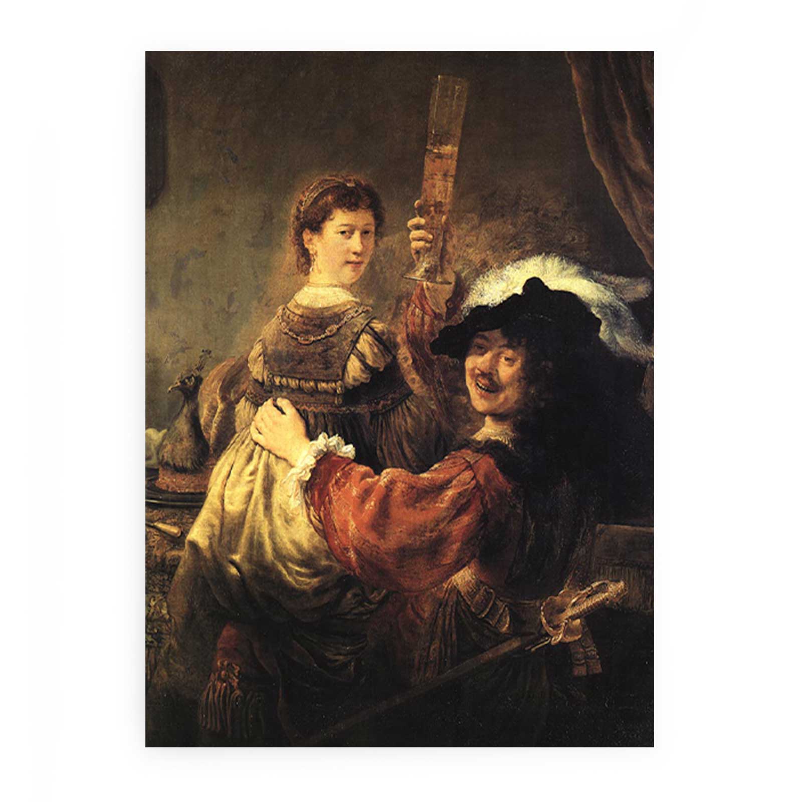 Rembrandt and Saskia in the Scene of the Prodigal Son in the Tavern c. 1635 Painting