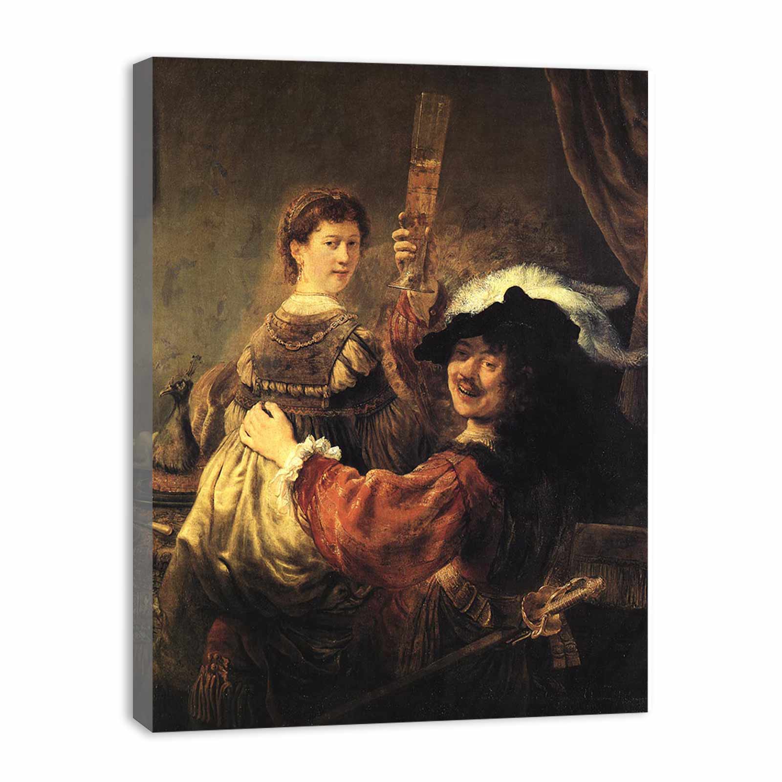 Rembrandt and Saskia in the Scene of the Prodigal Son in the Tavern c. 1635 Painting