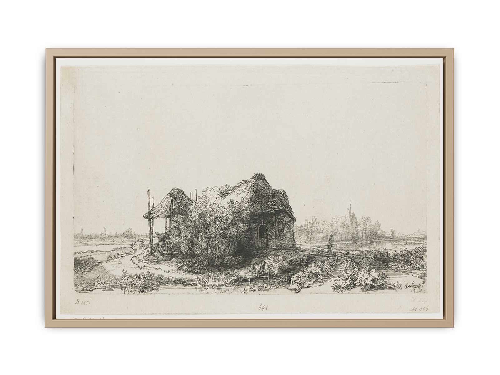 Landscape With A Cottage And Haybarn Painting