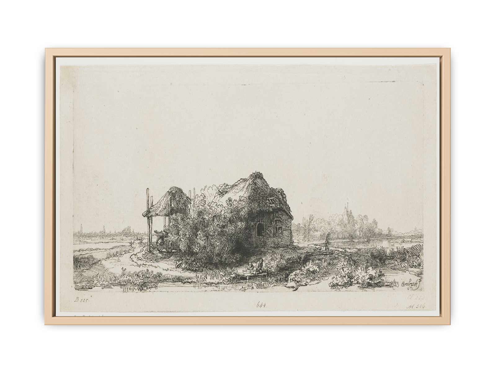 Landscape With A Cottage And Haybarn Painting