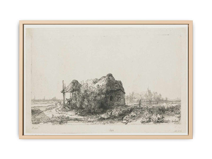 Landscape With A Cottage And Haybarn Painting