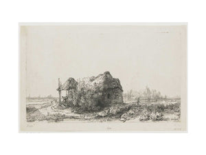 Landscape With A Cottage And Haybarn Painting