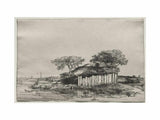 Cottage With A White Paling Painting artwork preview