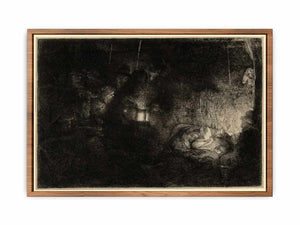 The Adoration of the Shepherds A Night Piece Painting