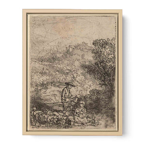 A Shepherd and his Family Painting