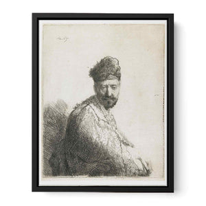 A bearded Man in a furred oriental Cap and Robe the Artist's Father Painting