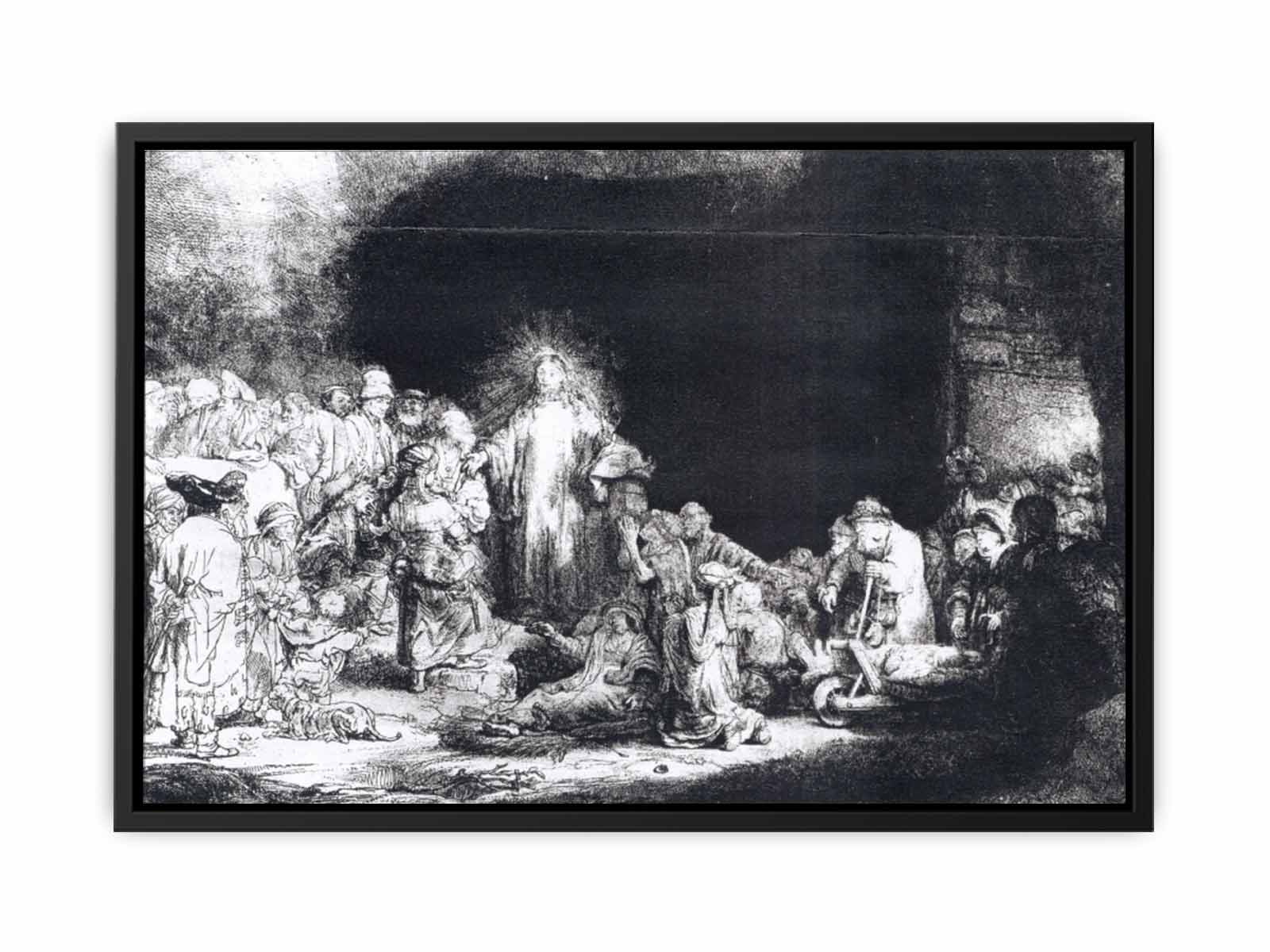 The Little Children Being Brought to Jesus, The 100 Guilder Print 1647-49 Painting