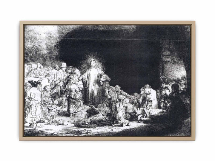 The Little Children Being Brought to Jesus, The 100 Guilder Print 1647-49
 Painting